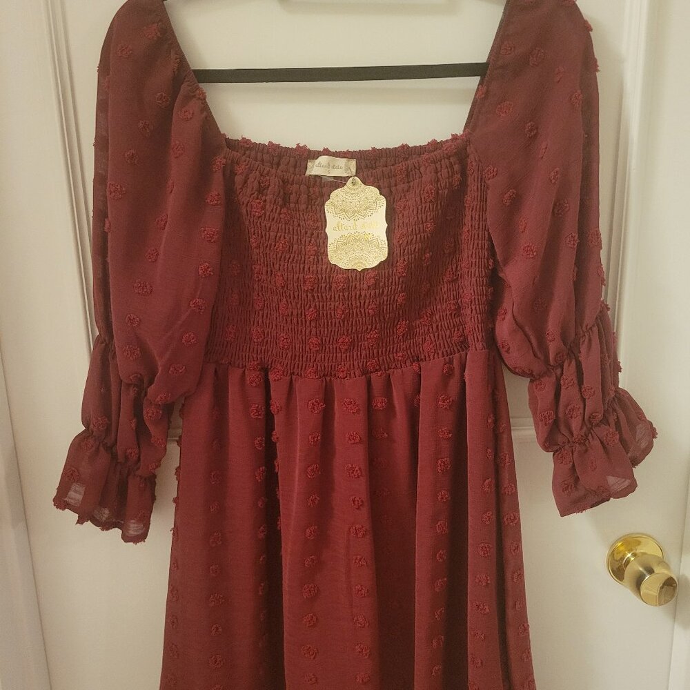 NWT Altar'd State Size Small Burgundy Dress